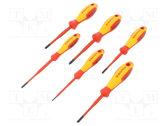 Screwdrivers; Pcs: 6; insulated; 1kVAC