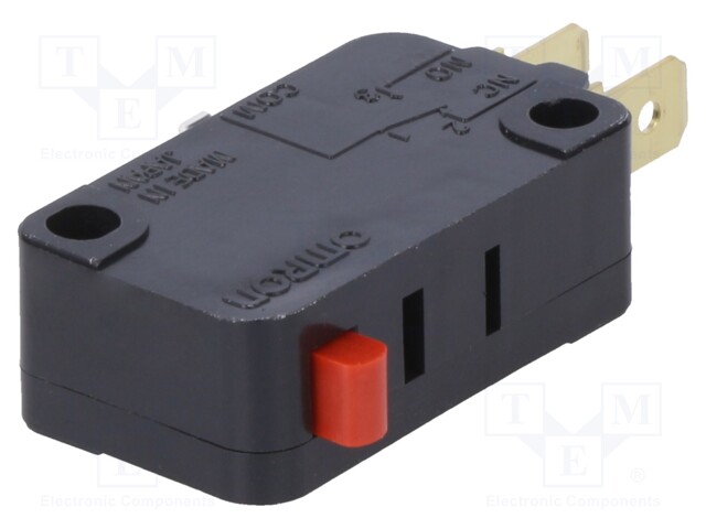 Microswitch SNAP ACTION; without lever; SPDT; 0.1A/125VAC; Pos: 2