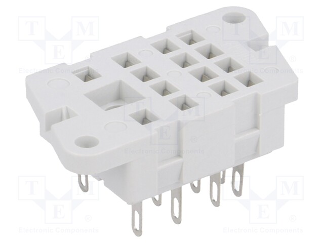 Socket; PIN: 14; 6A; 250VAC; Mounting: on panel; Series: R4,R4N