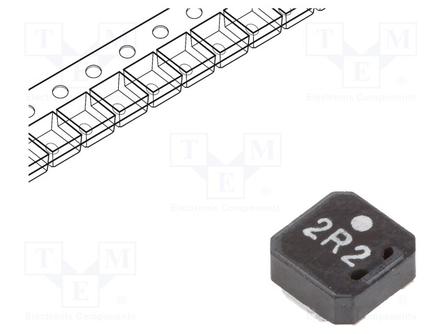 Inductor: ferrite; SMD; 2.2uH; 2.19A; 54mΩ; ±30%; Series: VLCF