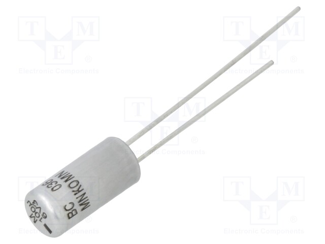 Capacitor: electrolytic; THT; 100uF; 6.3VDC; Ø5x11mm; Pitch: 2.5mm