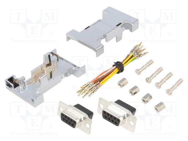 Transition: adapter; both sides,D-Sub 9pin female