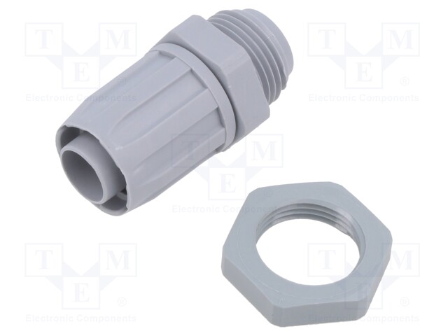 Straight terminal connector; Thread: metric,outside; -35÷80°C