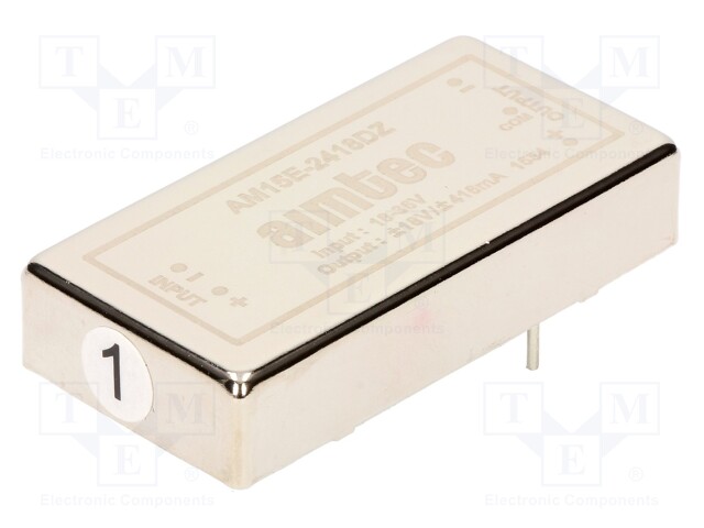 Converter: DC/DC; 15W; Uin: 18÷36V; Uout: 18VDC; Uout2: -18VDC; 2"x1"