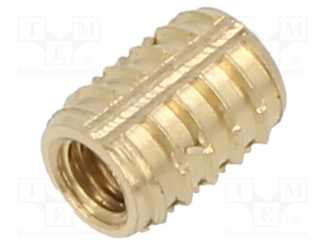 Threaded insert; brass; M3; L: 6.25mm; TRISERT®