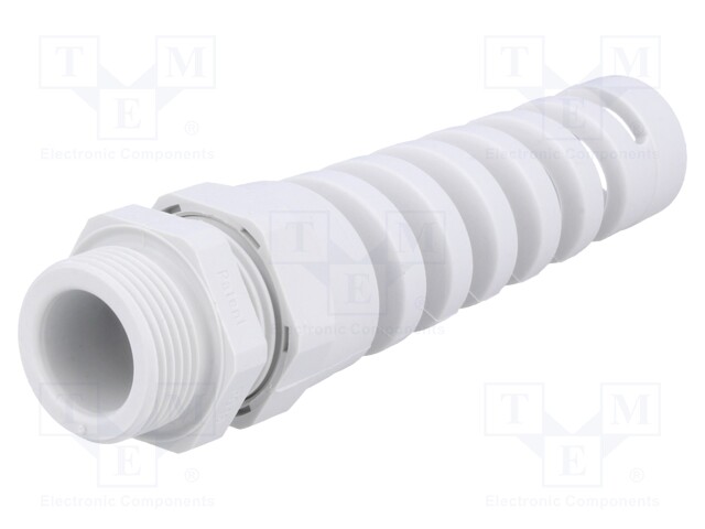 Cable gland; with strain relief; PG16; IP68; Mat: polyamide; grey