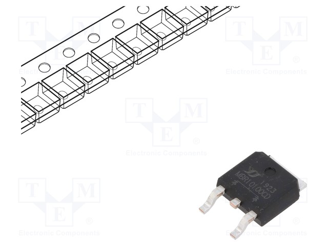 Diode: Schottky rectifying; SMD; 100V; 10A; Ufmax: 0.8V; TO252