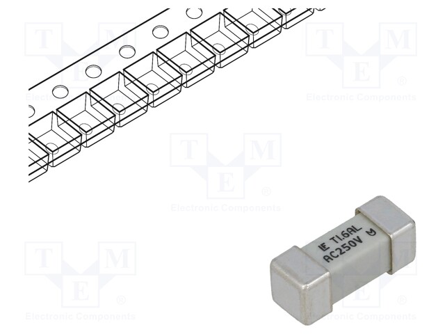 Fuse: fuse; time-lag; 1.6A; SMD; ceramic; 12,1x4,5mm; 465