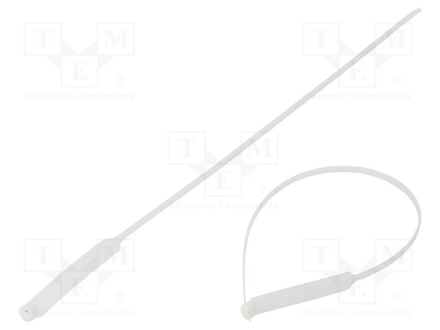 Cable tie; with label; L: 360mm; W: 4.8mm; polyamide; 220N; natural