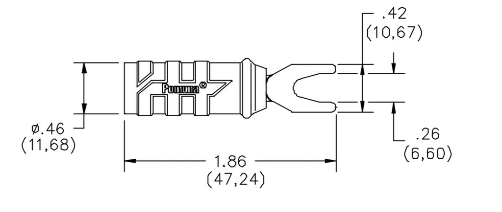 Plug; fork terminals; 15A; black,red; 47.24mm; Insulation: nylon