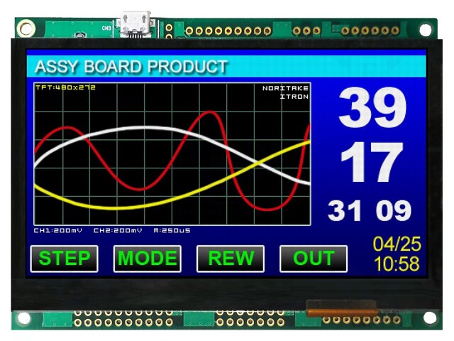 Display: TFT; 4.3"; 480x272; Illumin: LED; Dim: 108x80x9.5mm