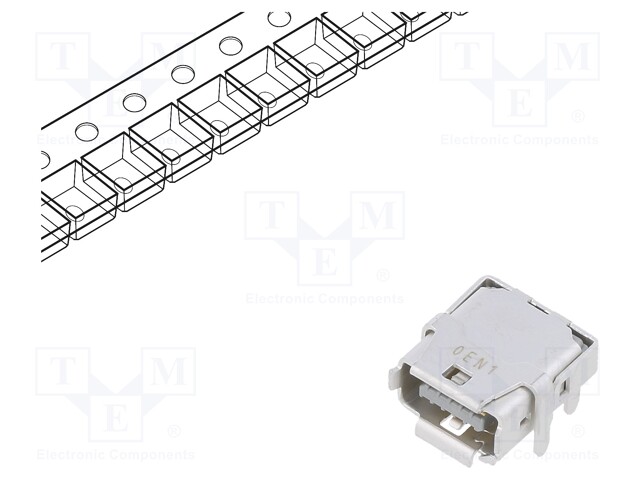 Connector: ix Industrial; socket; IX; male; PIN: 10; A; gold-plated