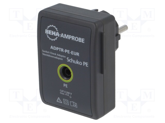 Adapter; 4mm; SCHUKO plug