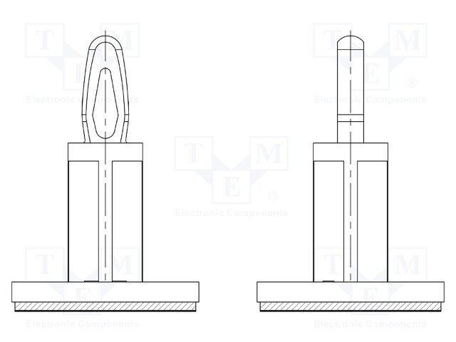 PCB distance; polyamide 66; L: 12mm; self-adhesive,snap fastener