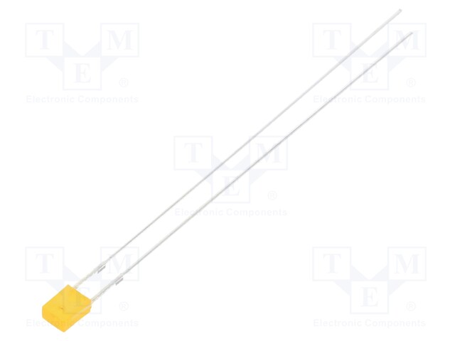 LED; rectangular; orange; 130°; Front: flat; 20mA; 1.6÷2.4V