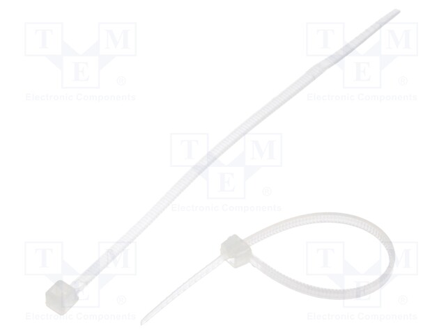 Cable tie; L: 100mm; W: 2.5mm; polyamide; 78.5N; natural; Ømax: 25mm