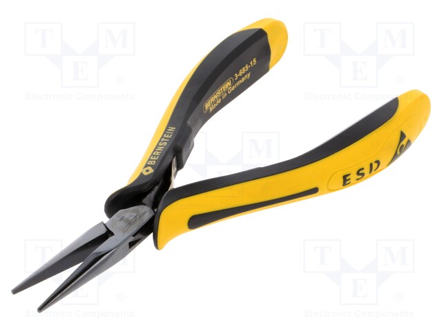 Pliers; precision,half-rounded nose; ESD; 140mm