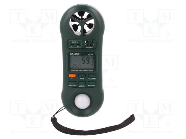 Thermoanemometer; 0÷50°C; 10÷95%RH; Humid.measur.accuracy: ±4%