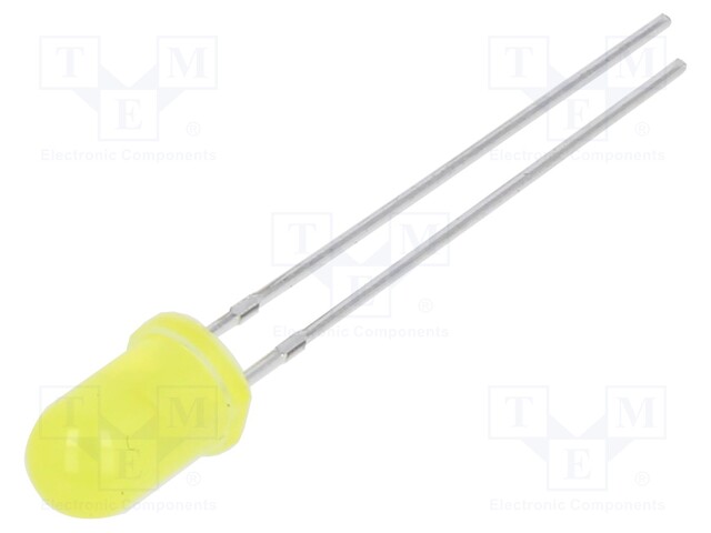 LED; 5mm; yellow; 300÷600mcd; 45°; 1.7÷2.6V; -40÷85°C; 60mW