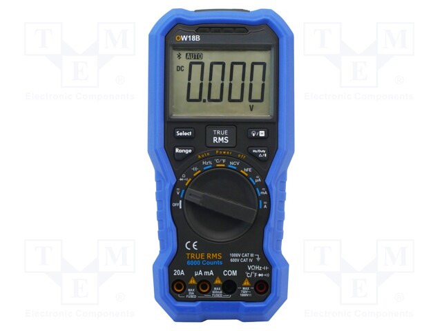 Digital multimeter; 3x/s; LCD 3 5/6 digits,with a backlit