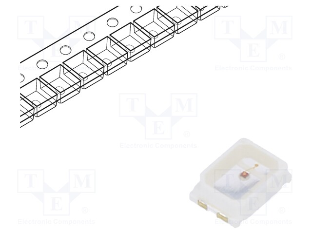 LED; SMD; PLCC2,2216; red; 230÷530mcd; 2.2x1.6x0.55mm; 120°; 20mA