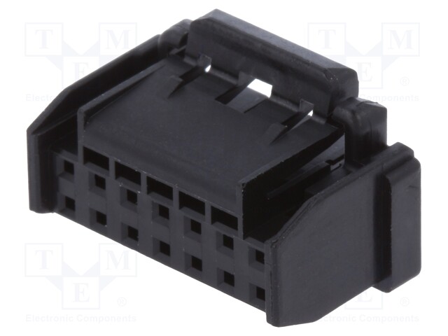 Plug; wire-board; female; DF51K; 2mm; PIN: 14; w/o contacts