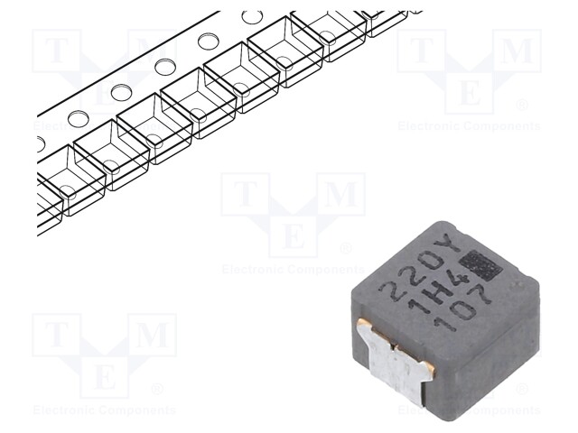 Power Inductor (SMD), AEC-Q200, 22 µH, 2.3 A, Shielded, 6 A, PCC-M0645M Series, 6.5mm x 6mm x 4.5mm