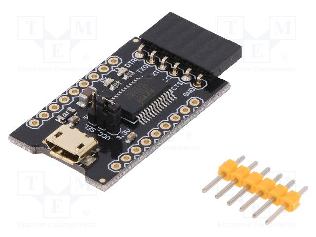 Module: converter; RS232; FT232RL; USB,pin strips; 3.3÷5VDC