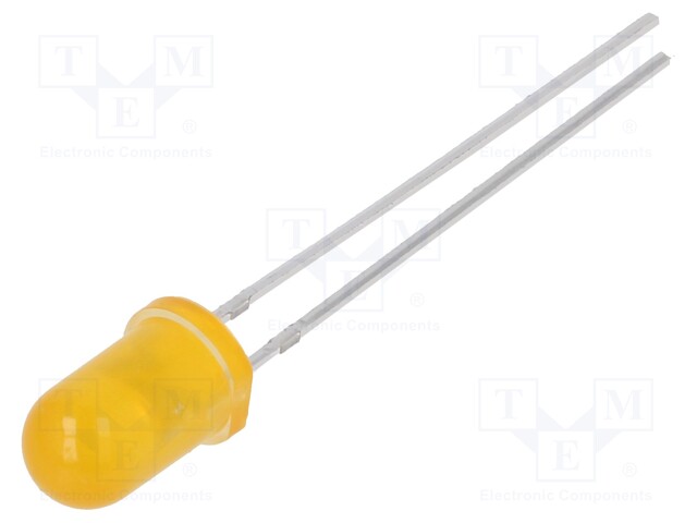 LED; 5mm; orange; 22000÷25000mcd; 30°; 20mA; 1.9÷2.6V; Front: convex