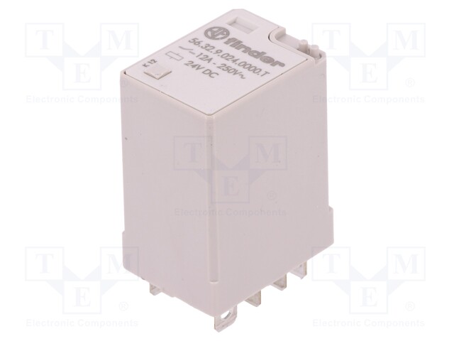 Relay: electromagnetic; DPDT; Ucoil: 24VDC; 12A/250VAC; 12A/30VDC