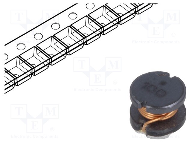 Inductor: wire; SMD; 330uH; 270mA; ±10%; Q: 25; Ø: 5.8mm; H: 4.8mm