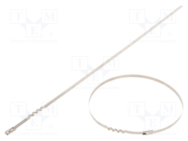 Cable tie; L: 360mm; W: 4.6mm; stainless steel AISI 304; 445N