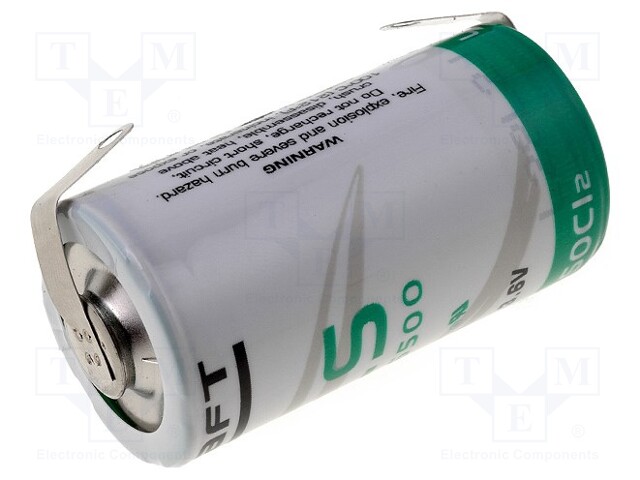 Battery: lithium; 3.6V; C; soldering lugs; Ø26x50mm; 7700mAh
