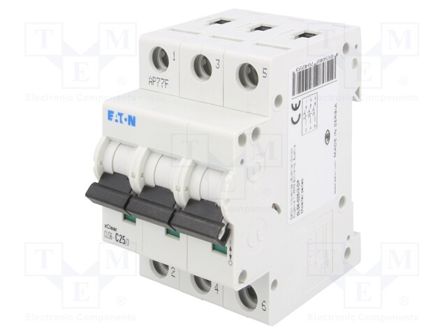 Circuit breaker; 400VAC; Inom: 25A; Poles: 3; DIN; Charact: C; 6kA