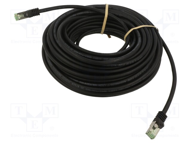 Patch cord; S/FTP; Cat 8.1; stranded; Cu; LSZH; black; 10m; 26AWG