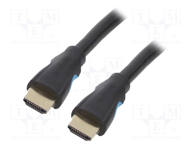 Cable; HDMI 2.0; HDMI plug,both sides; PVC; 3m; black; 30AWG