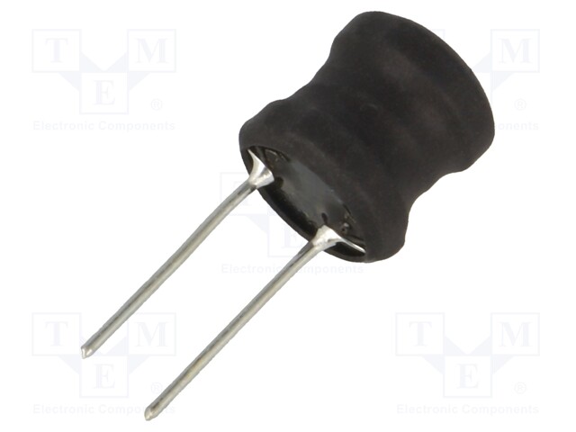 Inductor: wire; THT; 820uH; Ioper: 800mA; 1.24Ω; ±10%; Ø11.5x11.5mm