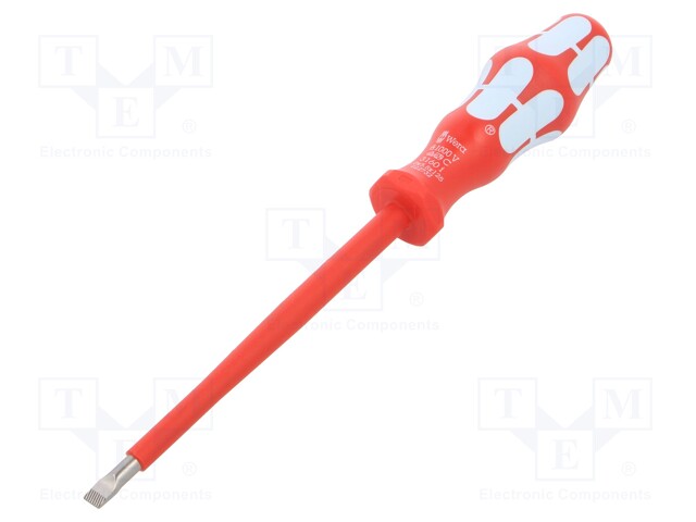 Screwdriver; insulated; slot; 5,5x1,0mm; Blade length: 125mm