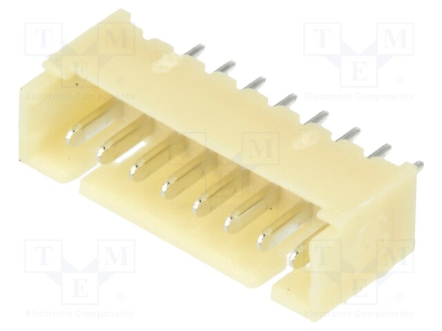 Socket; wire-board; male; 1.25mm; PIN: 8; THT; 125V; 1A; tinned