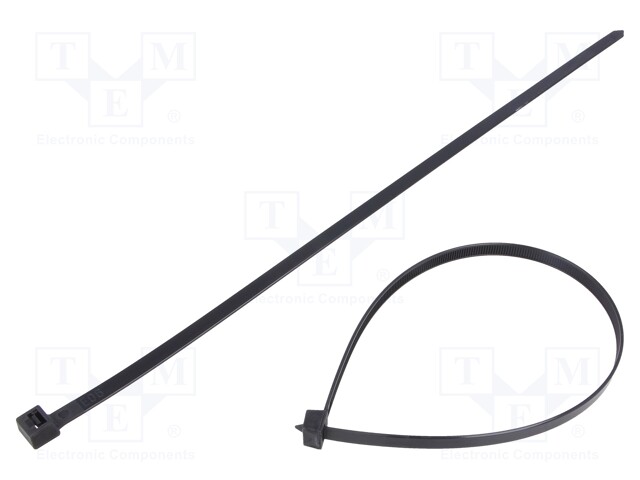 Cable tie; L: 368mm; W: 7.6mm; polyamide; 533N; black; Ømax: 96mm