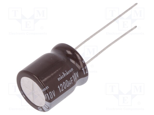 Capacitor: electrolytic; low impedance; THT; 1200uF; 10VDC; ±20%