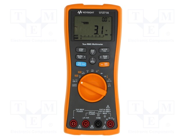 Digital multimeter; LCD; VDC: 300m/3/30/300/1000V; True RMS AC