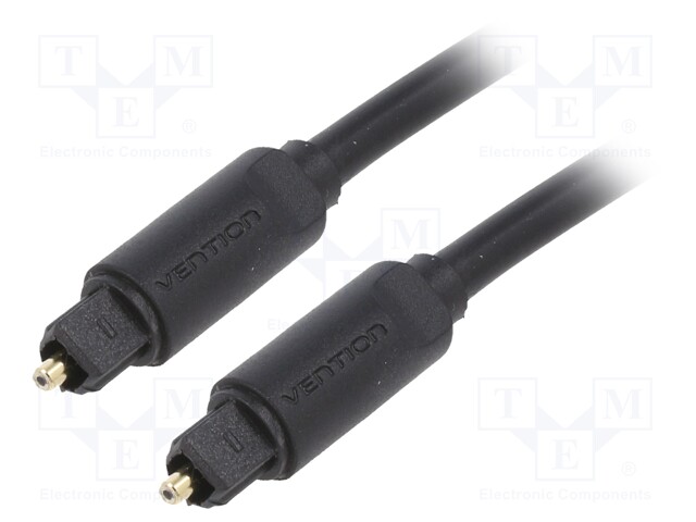 Cable; Toslink plug,both sides; 2m; Plating: gold-plated; black