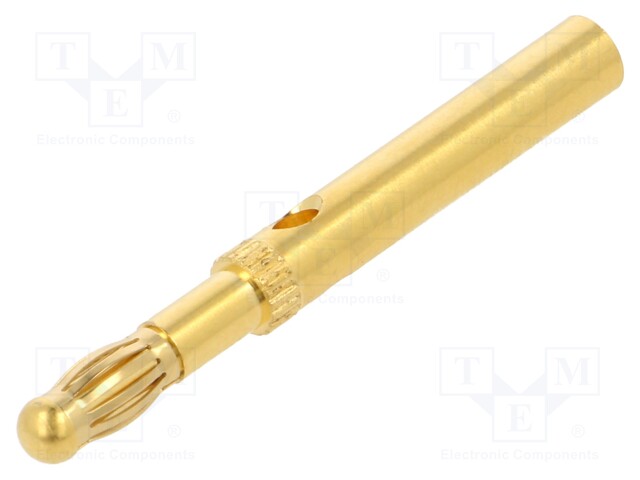 Plug; 4mm banana; 19A,32A; gold-plated