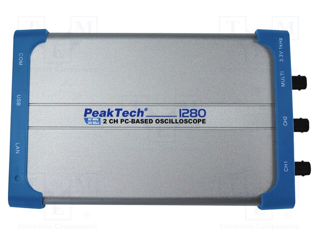 PC connected oscilloscope; ≤60MHz; Channels: 2; 10Mpts; 250Msps