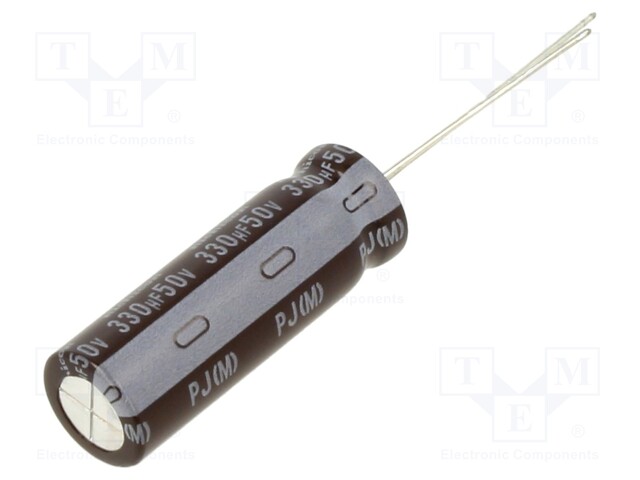 Capacitor: electrolytic; low impedance; THT; 330uF; 50VDC; ±20%