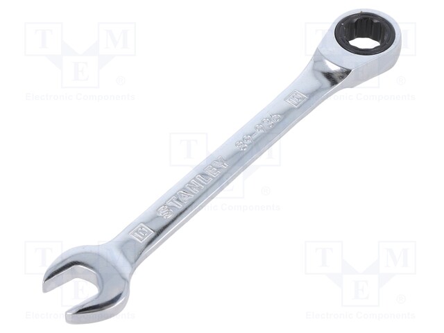 Key; combination spanner,with ratchet; 10mm; nickel plated