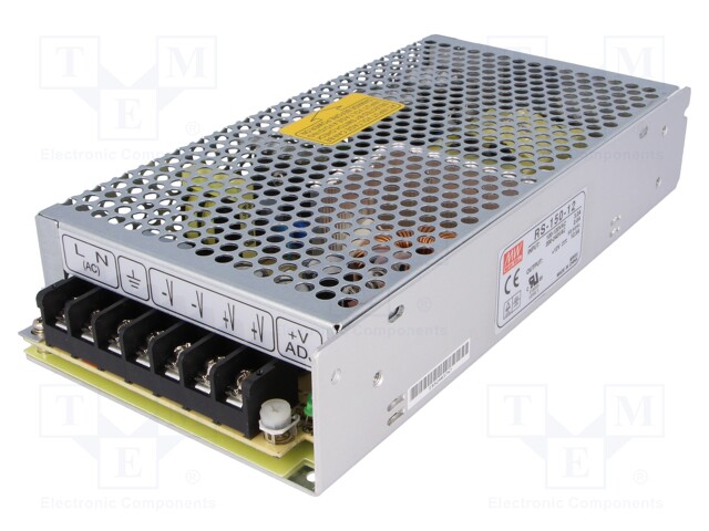 Power supply: switched-mode; modular; 150W; 12VDC; 199x98x38mm