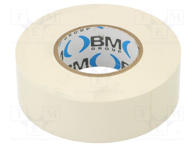 Tape: electrical insulating; W: 25mm; L: 25m; Thk: 0.15mm; white