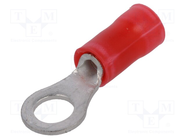 Ring terminal; M4; Ø: 4.3mm; 0.3÷1.4mm2; crimped; for cable; tinned